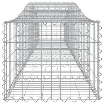 Gabionen mit Hochbogen 10 Stk. 400x50x40/60cm Verzinktes Eisen