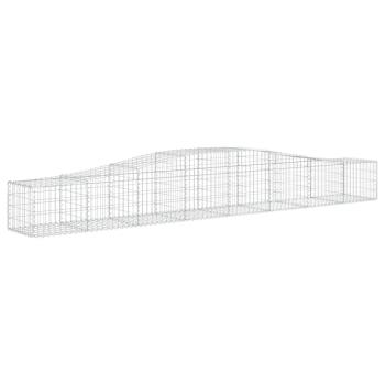 Gabionen mit Hochbogen 20 Stk. 400x50x40/60cm Verzinktes Eisen