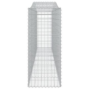 Gabionen mit Hochbogen 4 Stk. 400x50x120/140cm Verzinktes Eisen