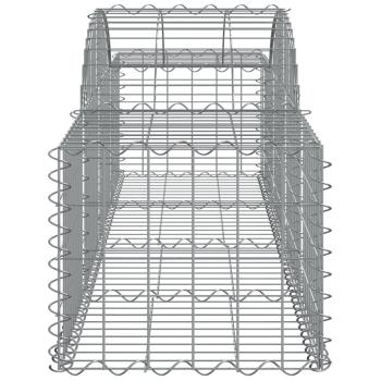 Gabionen mit Hochbogen 7 Stk. 200x50x40/60 cm Verzinktes Eisen