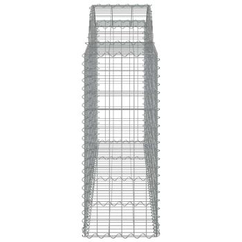 Gabionen mit Hochbogen 40 Stk 200x50x100/120cm Verzinktes Eisen