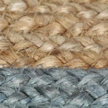 Teppich Handgefertigt Jute mit Olivgr?nem Rand 240 cm