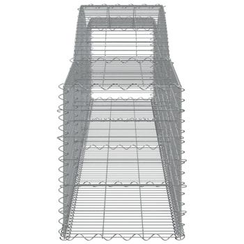 Gabionen mit Hochbogen 4 Stk. 400x50x60/80cm Verzinktes Eisen