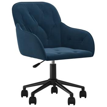 Esszimmerst?hle 2 Stk. Drehbar Blau Samt