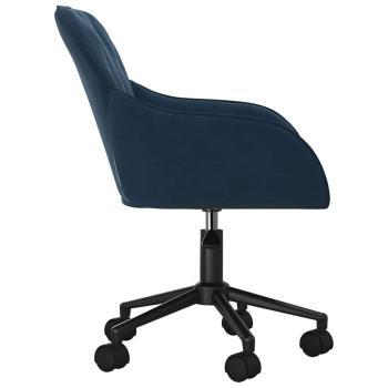 Esszimmerst?hle 2 Stk. Drehbar Blau Samt