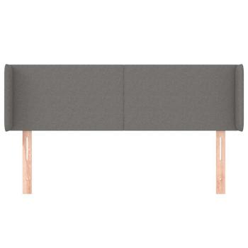 Kopfteil mit Ohren Dunkelgrau 147x16x78/88 cm Stoff