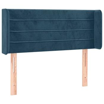 Kopfteil mit Ohren Dunkelblau 83x16x78/88 cm Samt