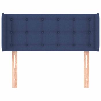 Kopfteil mit Ohren Blau 93x16x78/88 cm Stoff