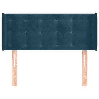 Kopfteil mit Ohren Dunkelblau 93x16x78/88 cm Samt