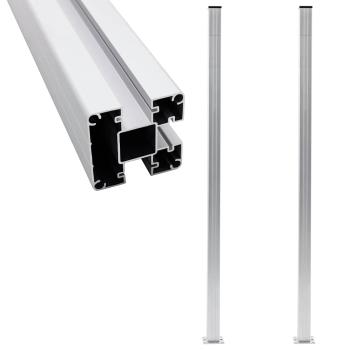 ARDEBO.de - Zaunpfosten 2 Stk. Aluminium 185 cm
