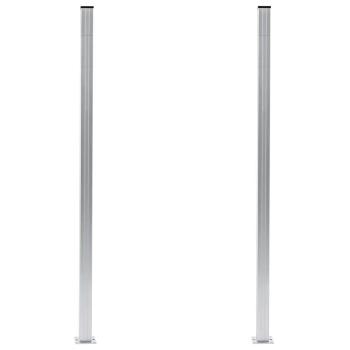 Zaunpfosten 2 Stk. Aluminium 185 cm