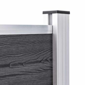 Zaunpfosten 2 Stk. Aluminium 185 cm