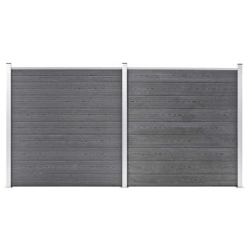 ARDEBO.de - Gartenzaun WPC 353×186 cm Grau