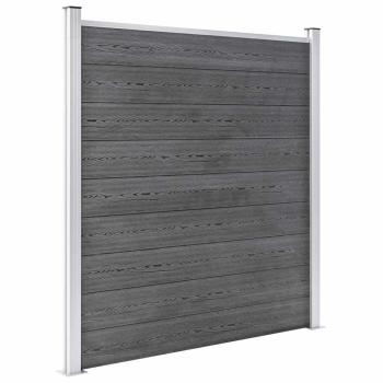 Gartenzaun WPC 353×186 cm Grau