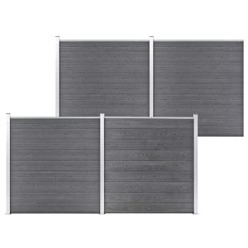 ARDEBO.de - Gartenzaun WPC 699x186 cm Grau