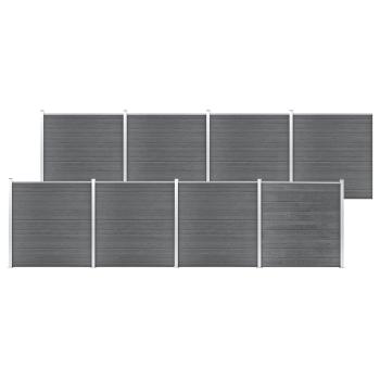 ARDEBO.de - Gartenzaun WPC 1391x186 cm Grau