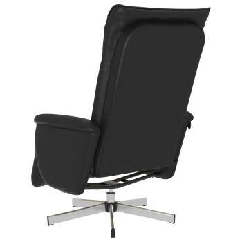 Relaxsessel mit Fu?teil Schwarz Kunstleder