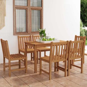 ARDEBO.de - 7-teiliges Garten-Ess-Set 120 x 70 cm Massivholz Teak