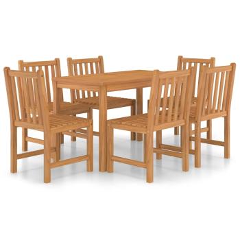 7-teiliges Garten-Ess-Set 120 x 70 cm Massivholz Teak