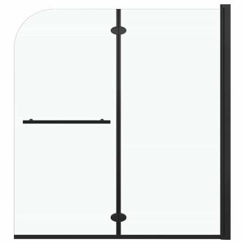 Faltbare Duschkabine 2 Paneele ESG 120x140 cm Schwarz