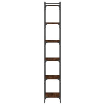 Bücherregal 6 Böden Braun Eiche-Optik 40x30x188cm Holzwerkstoff
