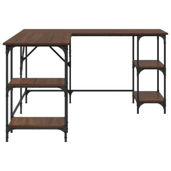 Schreibtisch Braun Eichen-Optik 139x139x75 cm Holzwerkstoff