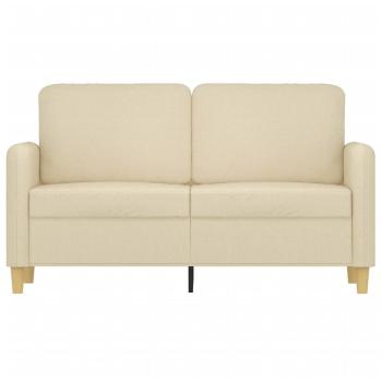 2-Sitzer-Sofa Creme 120 cm Stoff