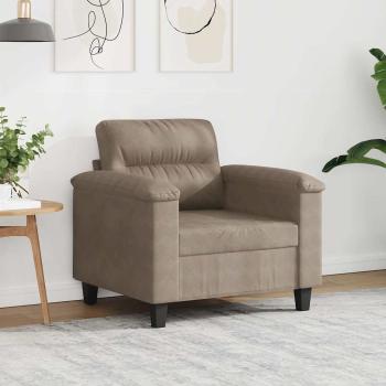 ARDEBO.de - Sessel Taupe 60 cm Mikrofasergewebe