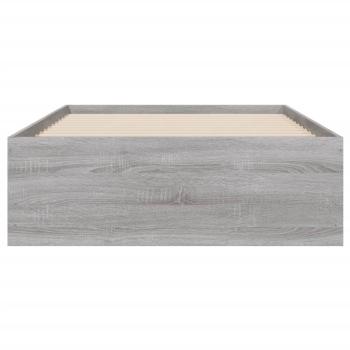 Bettgestell mit Schubladen Grau Sonoma 100x200 cm Holzwerkstoff