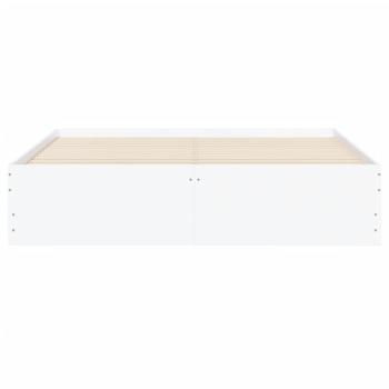 Bettgestell mit Schubladen Weiß 140x190 cm Holzwerkstoff