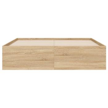 Bettgestell mit Schubladen Sonoma-Eiche 120x190cm Holzwerkstoff