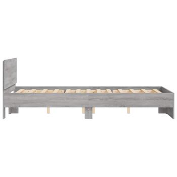 Bettgestell mit Kopfteil Grau Sonoma 120x190 cm
