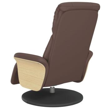 Relaxsessel mit Fußteil Braun Kunstleder