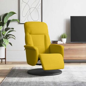 ARDEBO.de - Relaxsessel mit Fußteil Gelb Samt