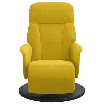 Relaxsessel mit Fußteil Gelb Samt