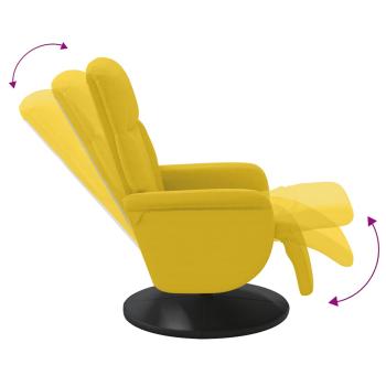 Relaxsessel mit Fußteil Gelb Samt