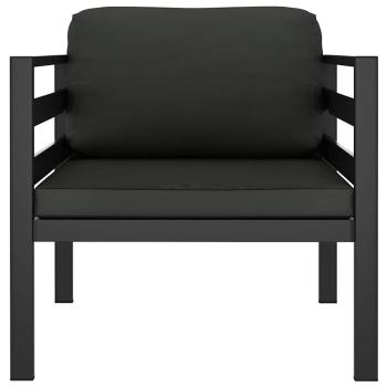 Einzelsofas 2 Stk. mit Kissen Aluminium Anthrazit
