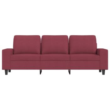 3-Sitzer-Sofa Weinrot 180 cm Stoff