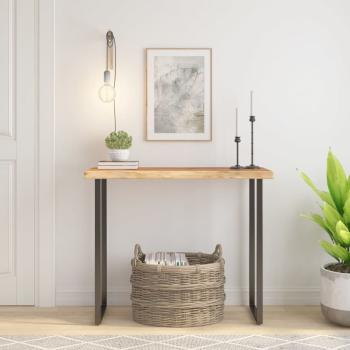ARDEBO.de - Tischplatte 100x40x3,8cm Rechteckig Massivholz Akazie Baumkante