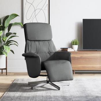 ARDEBO.de - Relaxsessel mit Fu?teil Dunkelgrau Stoff