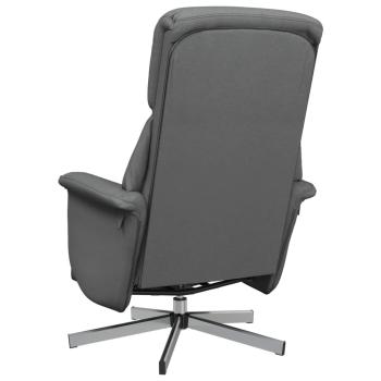 Relaxsessel mit Fu?teil Dunkelgrau Stoff