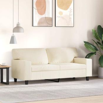 2-Sitzer-Sofa Creme 140 cm Kunstleder