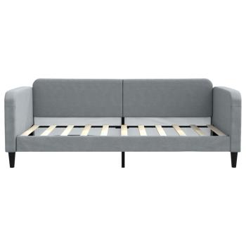 Tagesbett Hellgrau 100x190 cm Stoff
