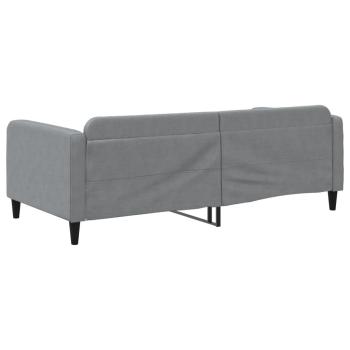 Tagesbett Hellgrau 100x190 cm Stoff