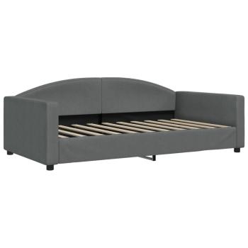 Tagesbett Dunkelgrau 100x190 cm Stoff