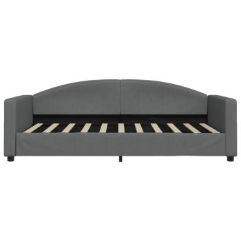 Tagesbett Dunkelgrau 100x190 cm Stoff