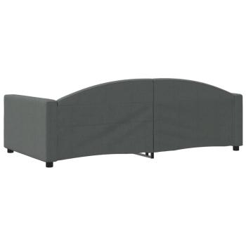Tagesbett Dunkelgrau 100x190 cm Stoff