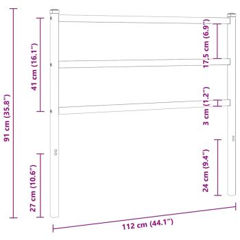 Ersatz-Kopfteil Metall Schwarz 107 cm
