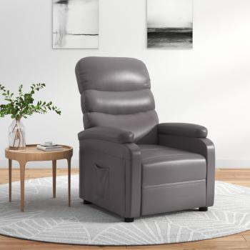 ARDEBO.de - Relaxsessel Grau Kunstleder