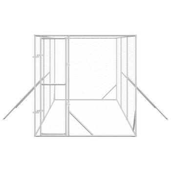 Outdoor-Hundezwinger Silbern 2x6x2 m Verzinkter Stahl